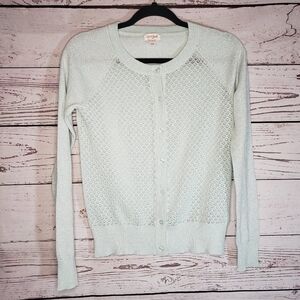 CAT & JACK Button Up Cardigan Light Green Size XL